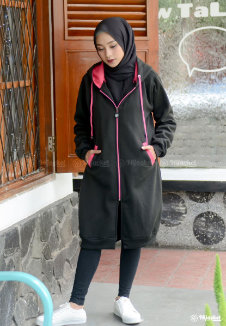 Hijacket Basic Black X Pink - HJ-16